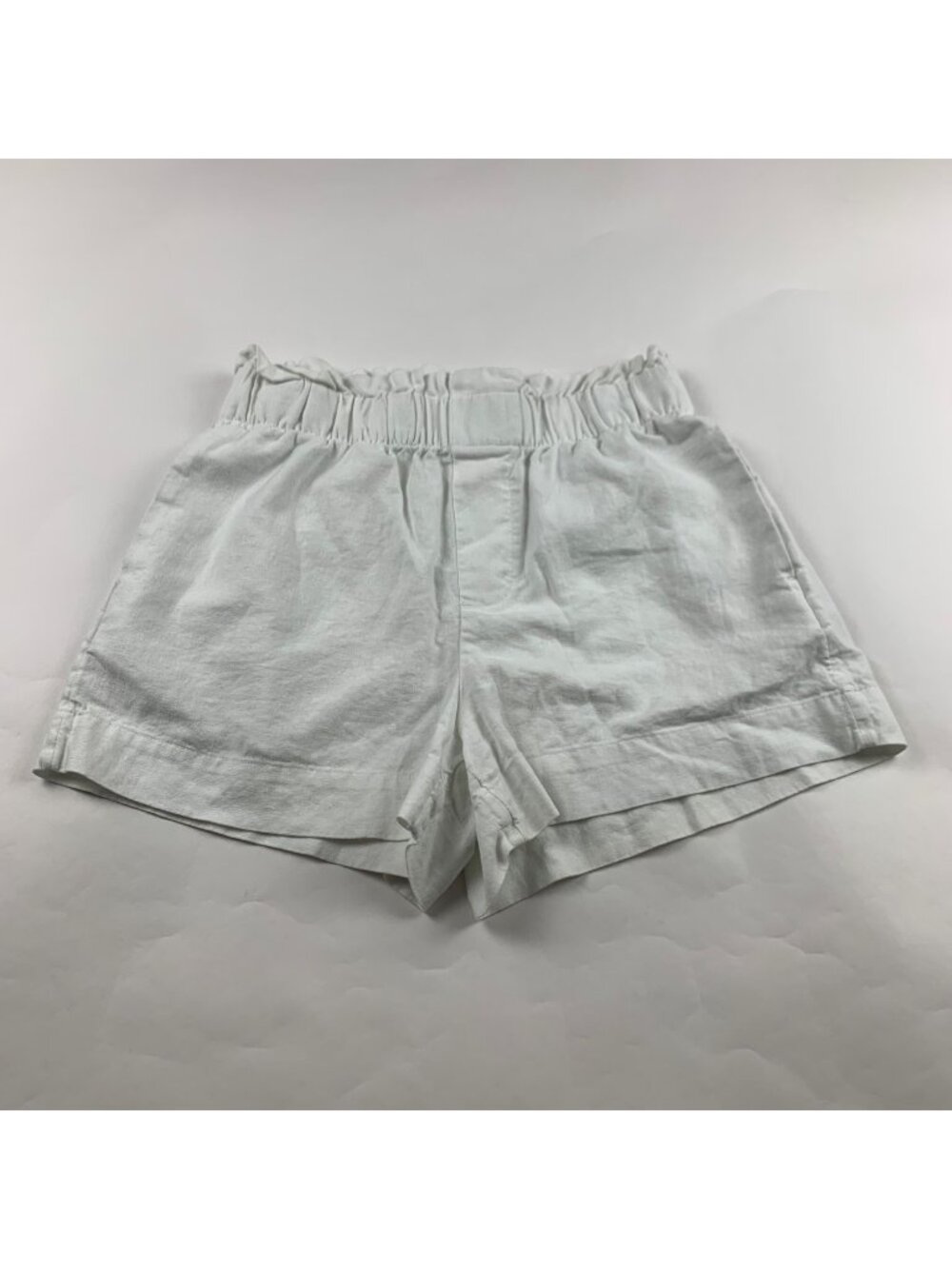 A New Day White Linen Blend High Rise Pull On Shorts S